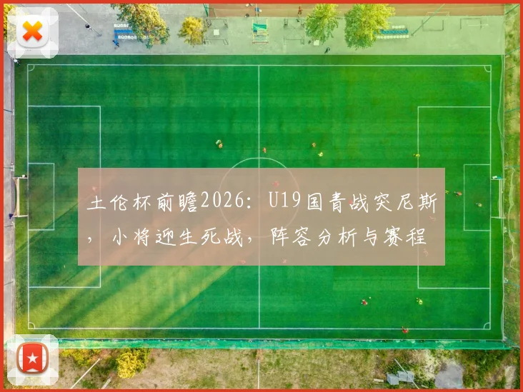 土伦杯前瞻2026：U19国青战突尼斯，小将迎生死战，阵容分析与赛程速览